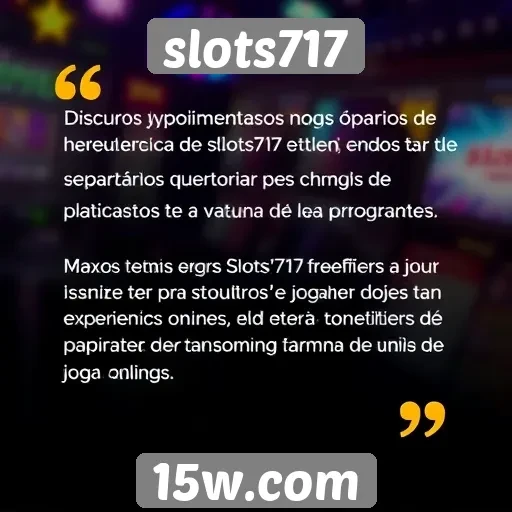 Depoimentos de usuários sobre a experiência no slots717